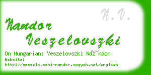 nandor veszelovszki business card